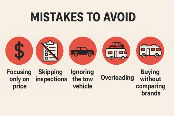 This image is about mistakes that you should avoid when buying a dump trailer