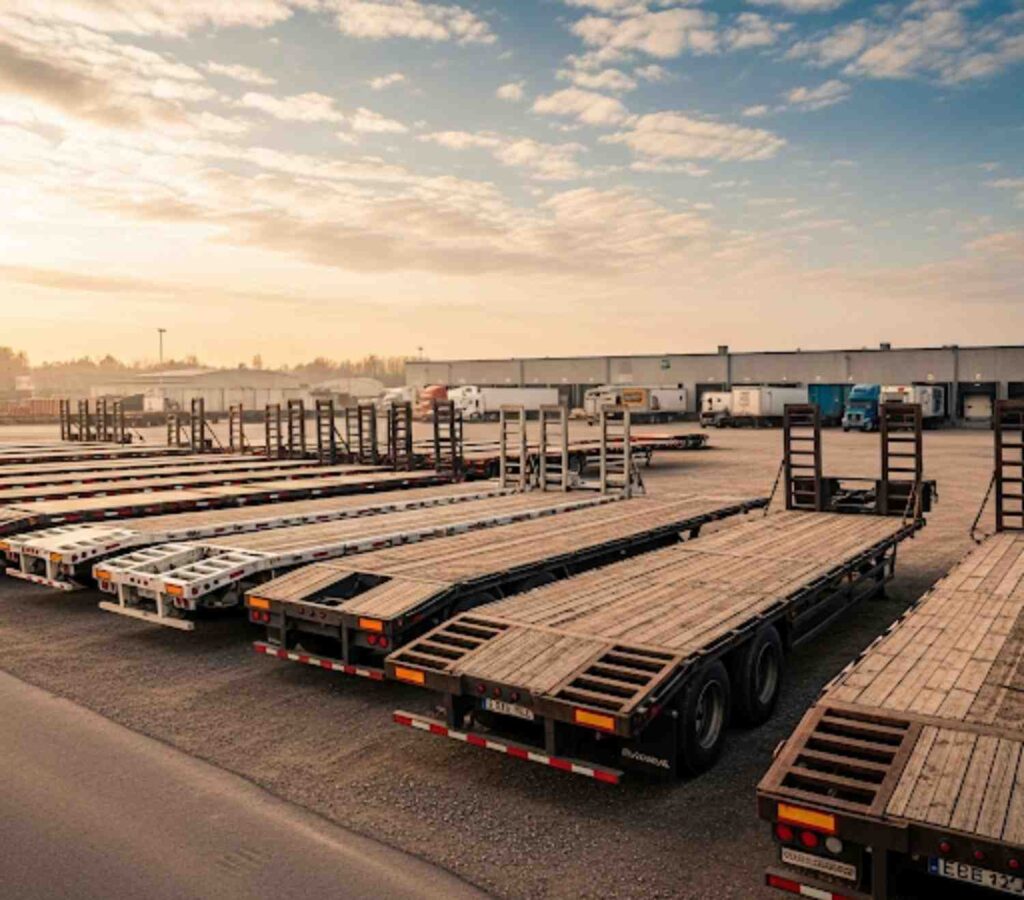 Image of flatbed trailers